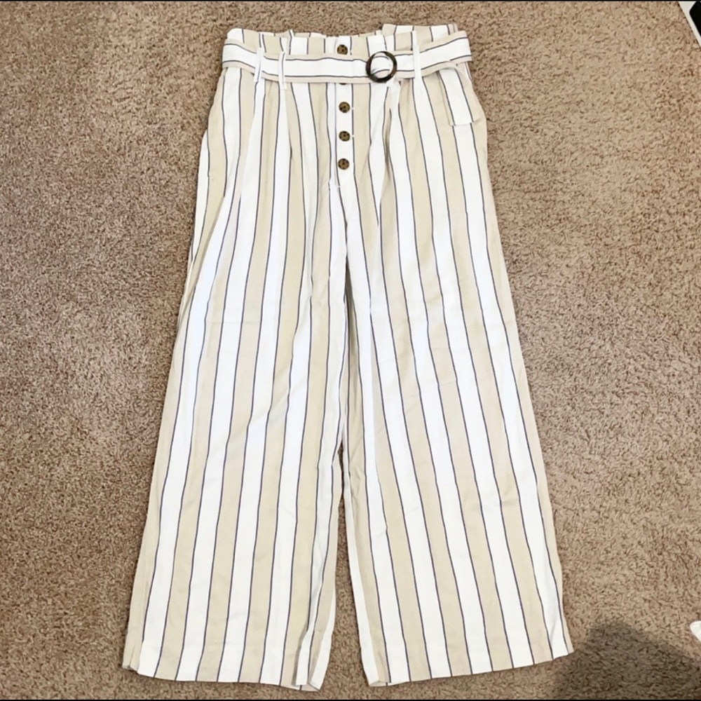 Abercrombie & Fitch Striped Pants with Belt